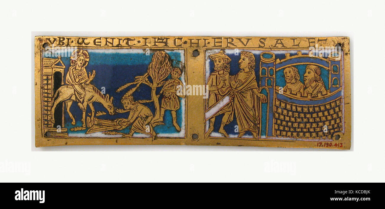 Plaque from a Portable Altar with Scenes from the Life of Jesus, ca. 1160–80 Stock Photo