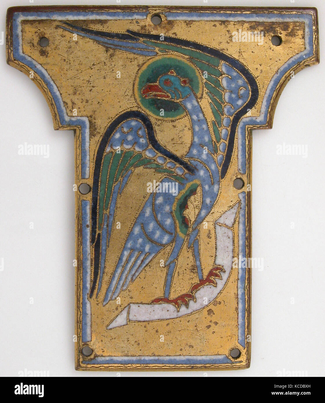 Plaque from a Cross with the Eagle of Saint John, ca. 1185–95 Stock Photo