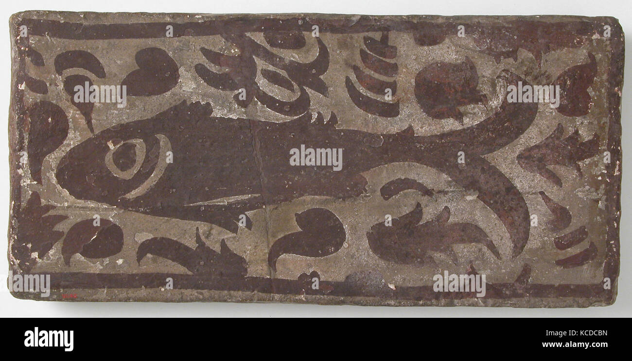 Ceiling Tile With Fish Late 1400s To Mid 1500s Made In