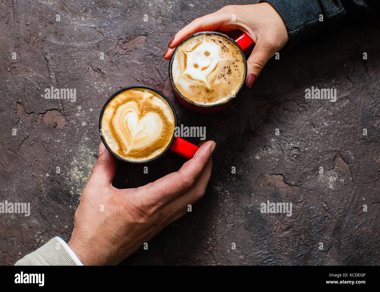 Morning coffee for couple in love Stock Photo - Alamy