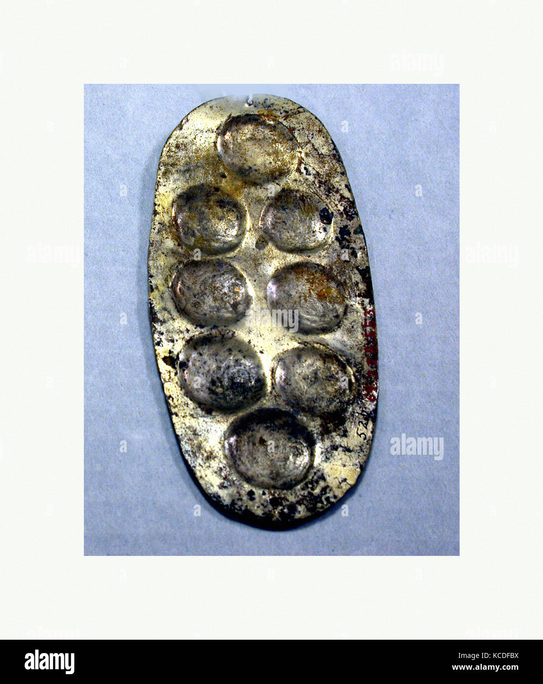 Hammered Silver Ornament with Repoussé Disks, 8th–mid-16th century Stock Photo