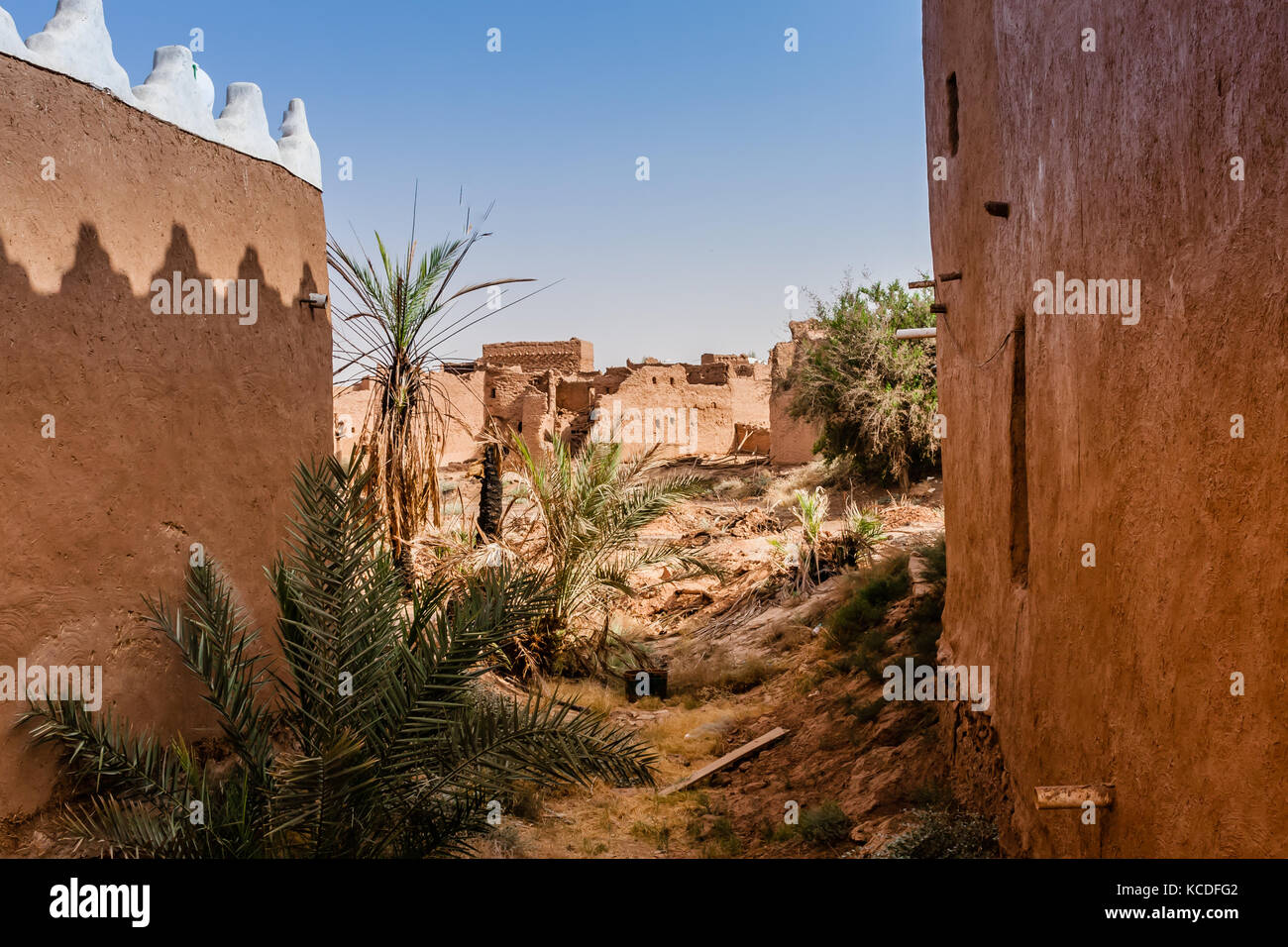 Traditional Arab Mud Architecture Riyadh Province Saudi Arabia Stock