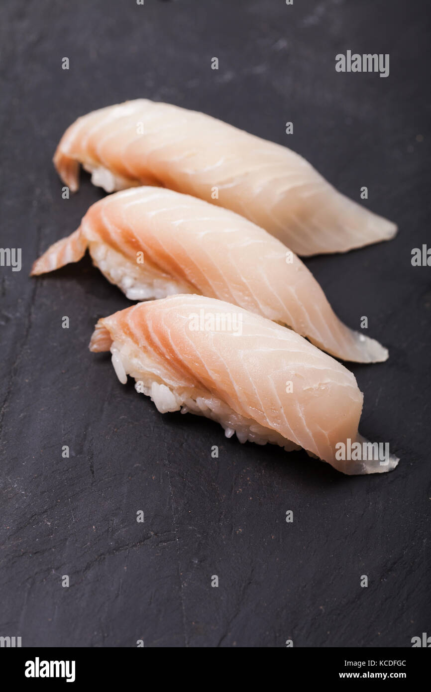 Golden Eye Snapper and Stripe Jack Sushi Stock Image - Image of life, rice:  160073867