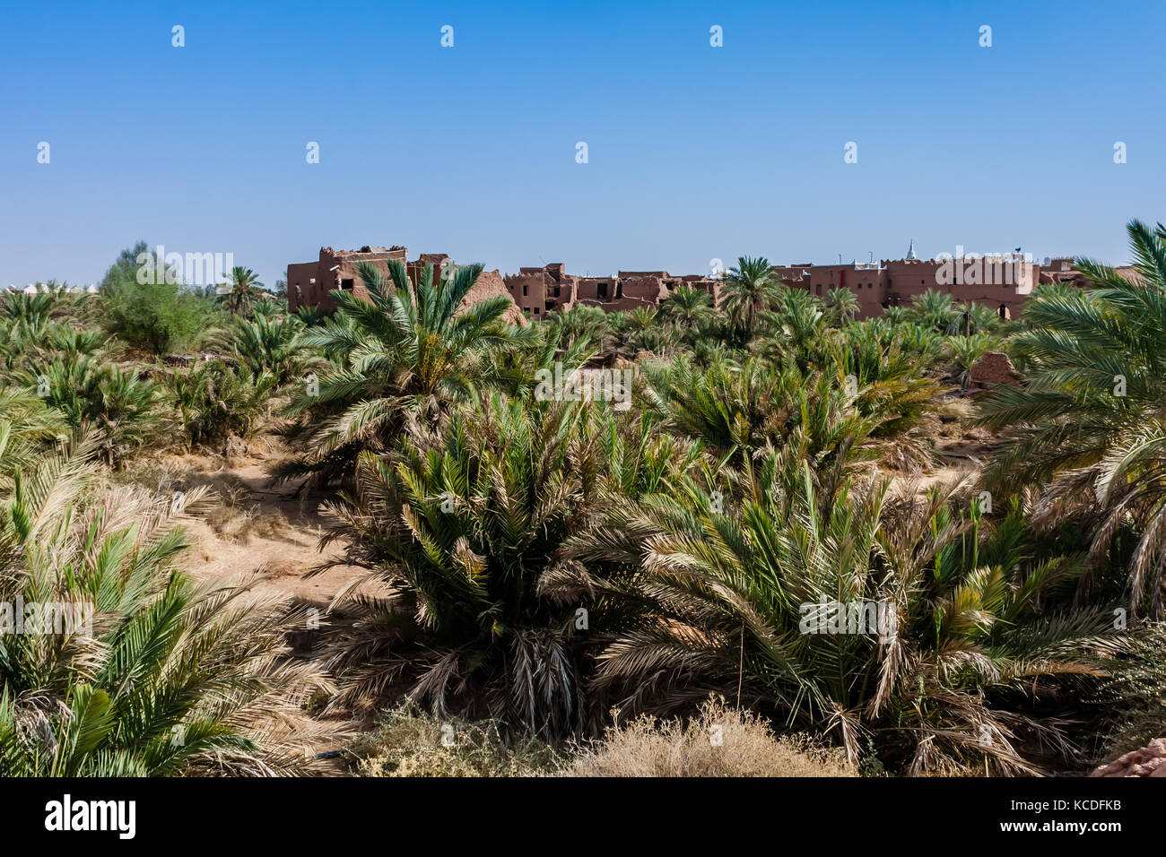A traditional mud brick desert village, Riyadh Province, Saudi Arabia Stock Photo