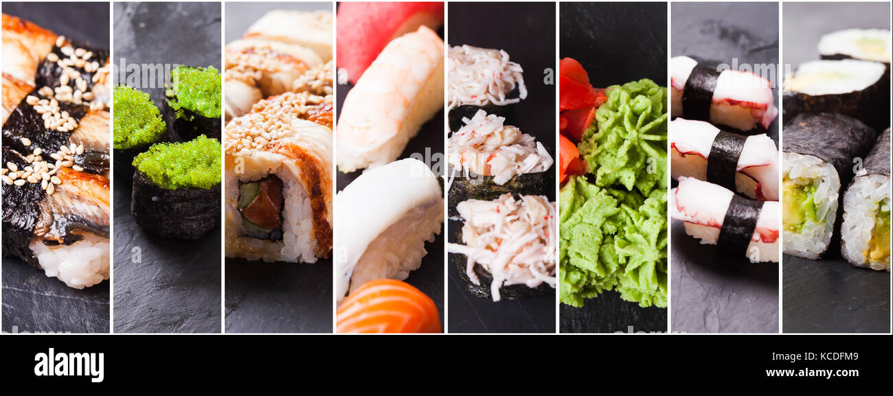 Sushi type set Stock Photo