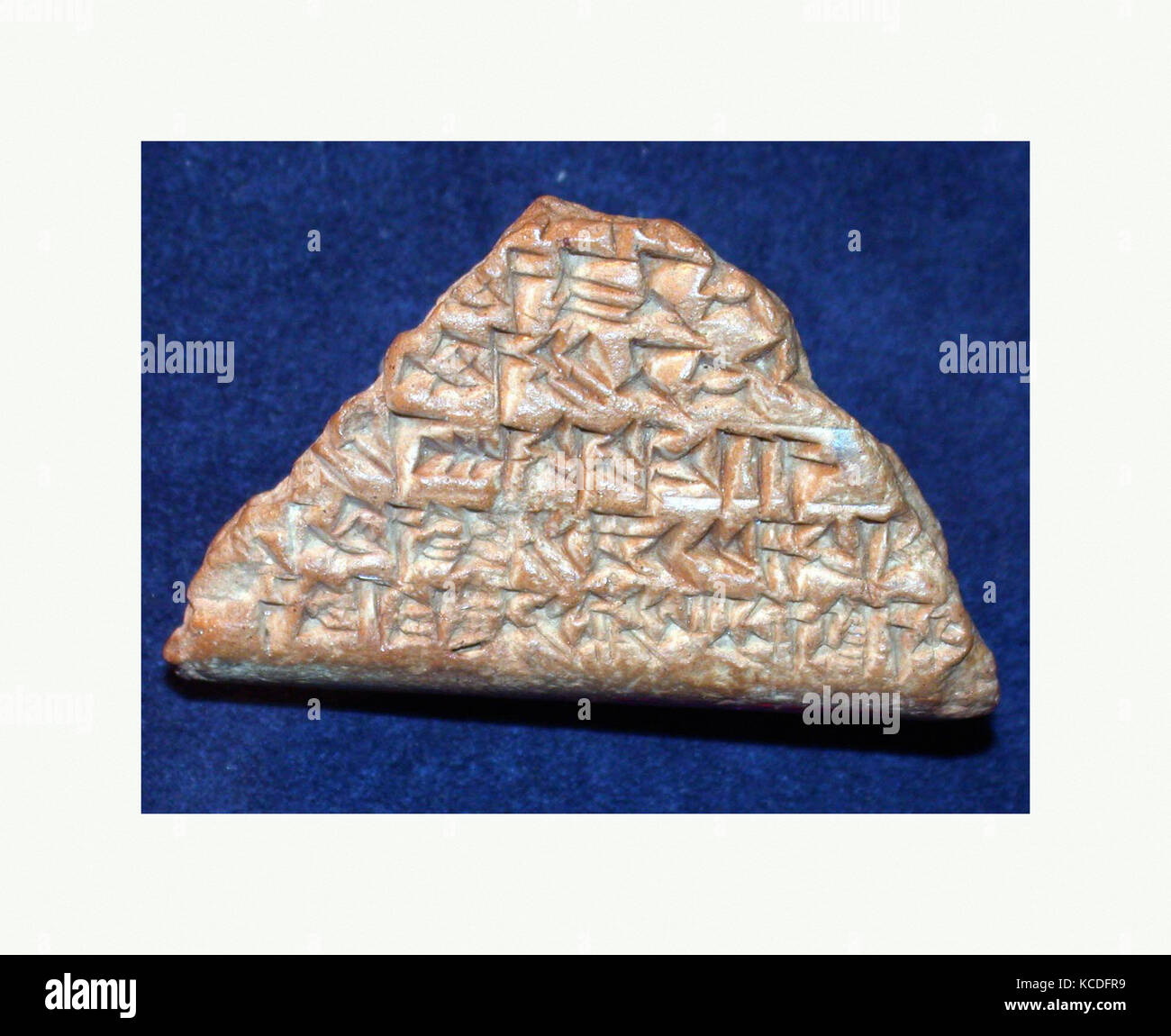 Cuneiform tablet: fragment regarding the visibility of Mercury, ca. late 1st millennium B.C Stock Photo