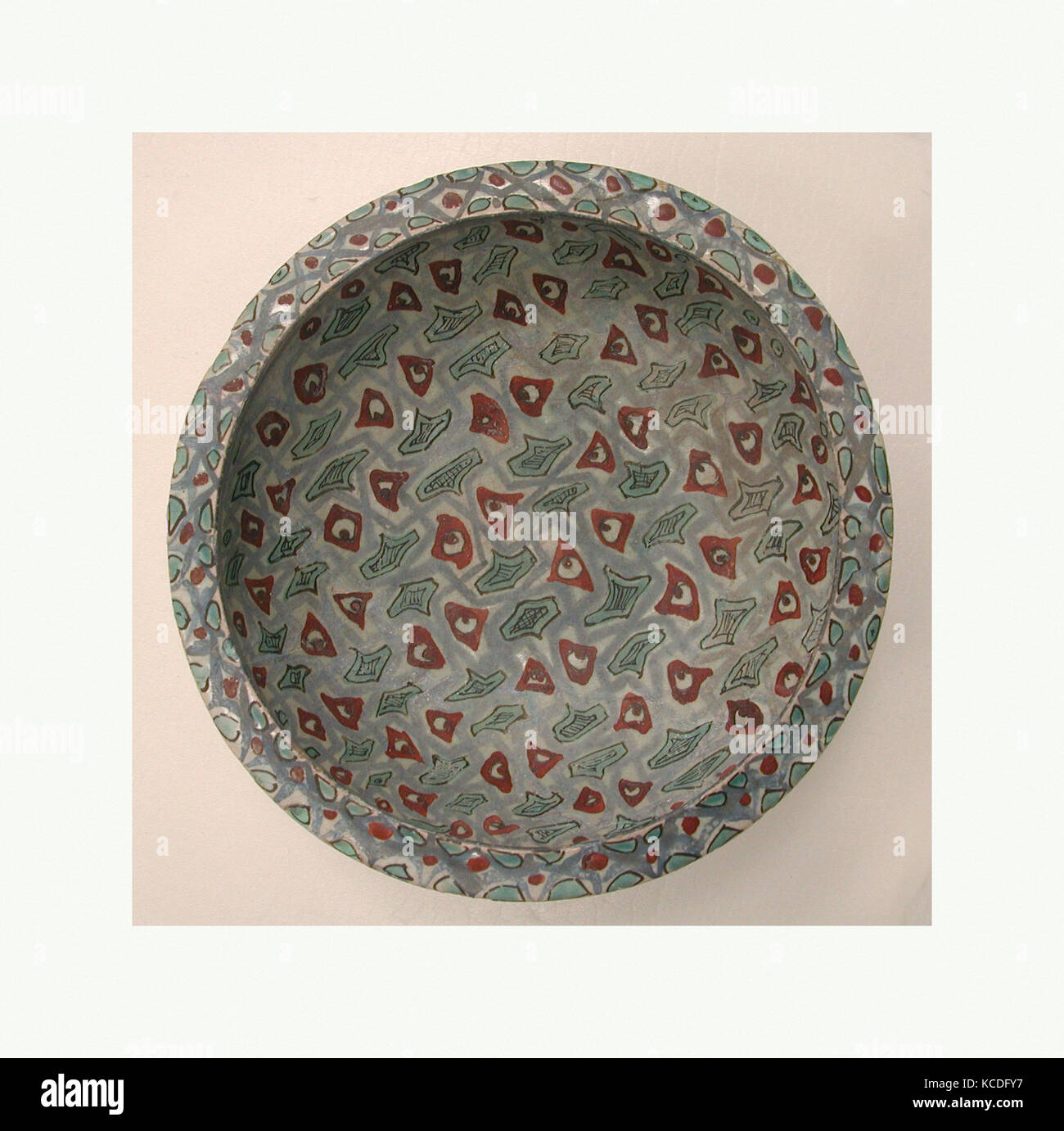 Jerusalem Ceramic Dish -Olive Branch Design Round Serving Dish