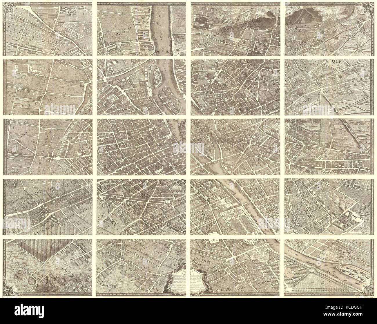 Turgot paris map hi-res stock photography and images - Alamy