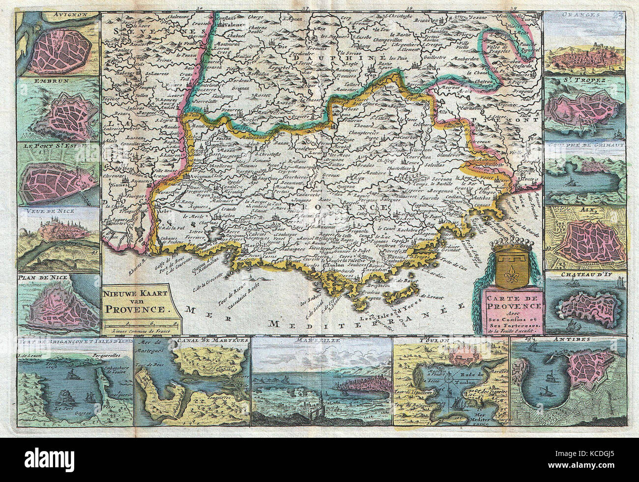 La feuille map of provence hi-res stock photography and images - Alamy