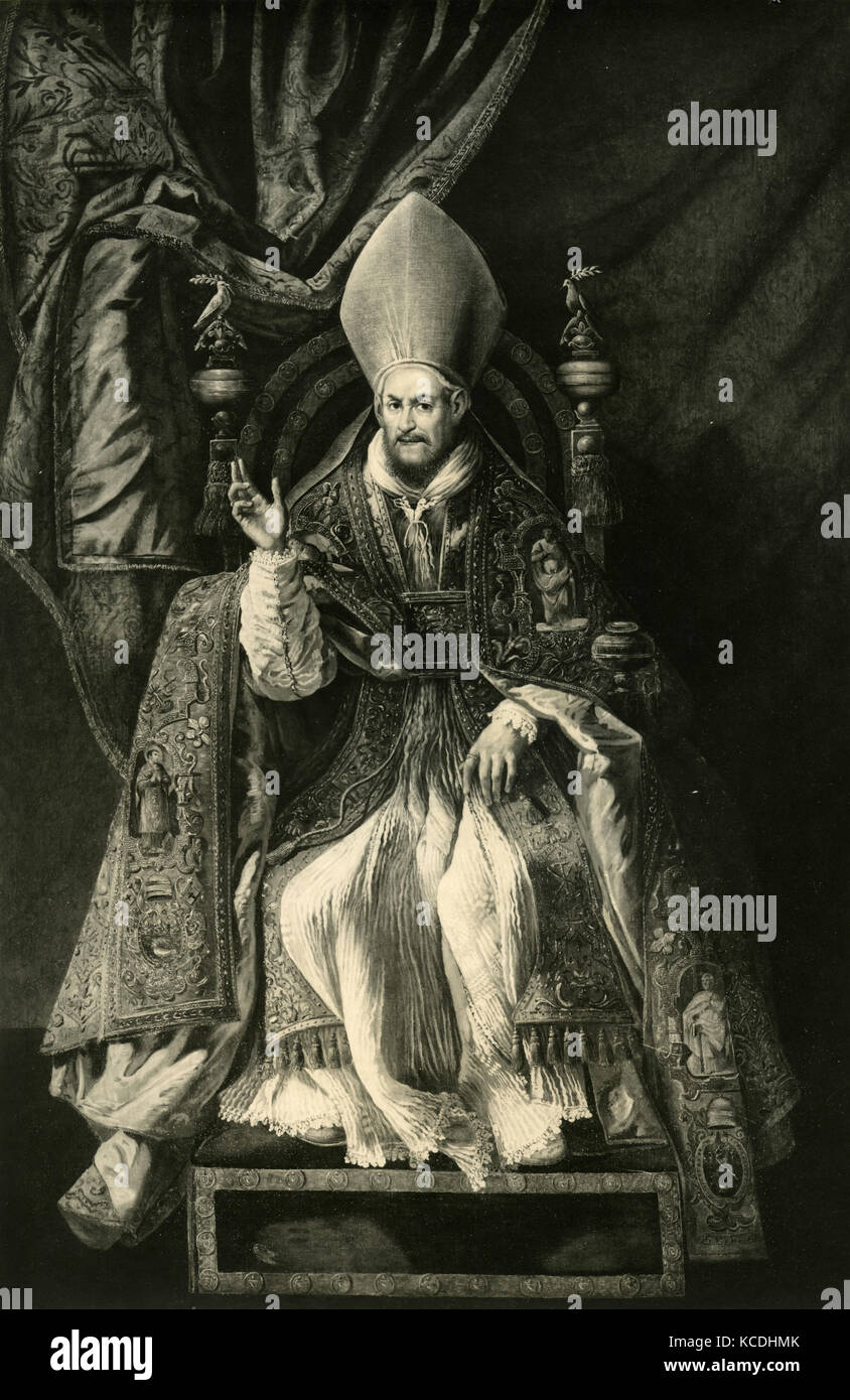 Portrait of Pope Innocent X, painting by Theocopulis AKA Greco Stock Photo  - Alamy