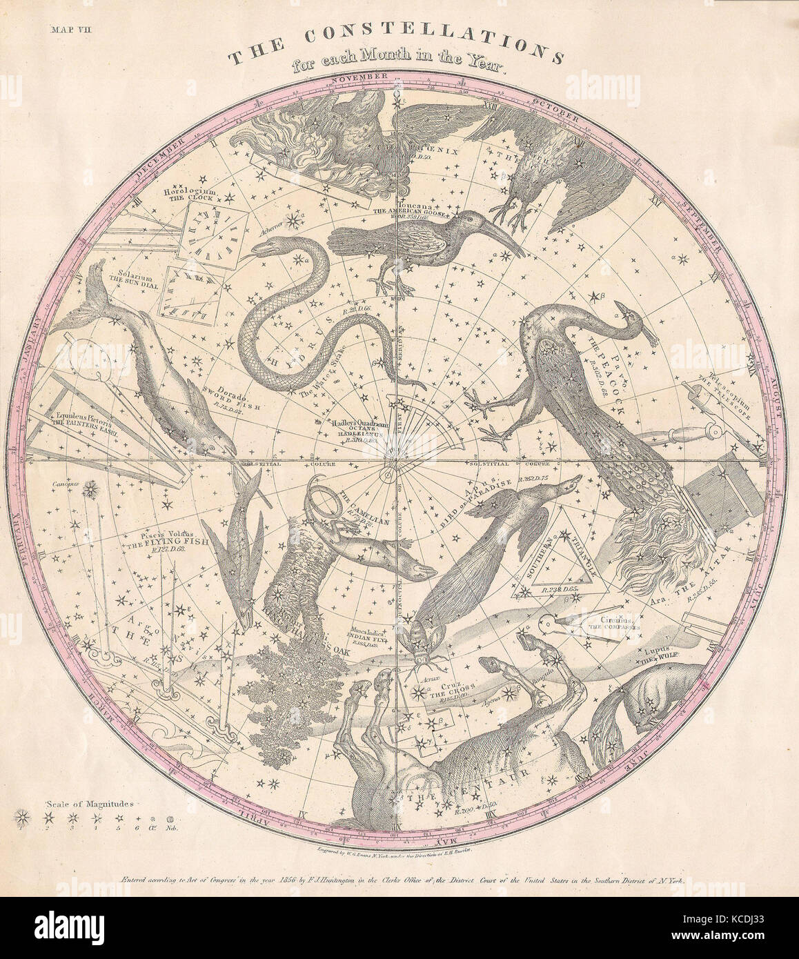 Historical map of stars chart hi-res stock photography and Historical map of stars chart hi-res stock photography and