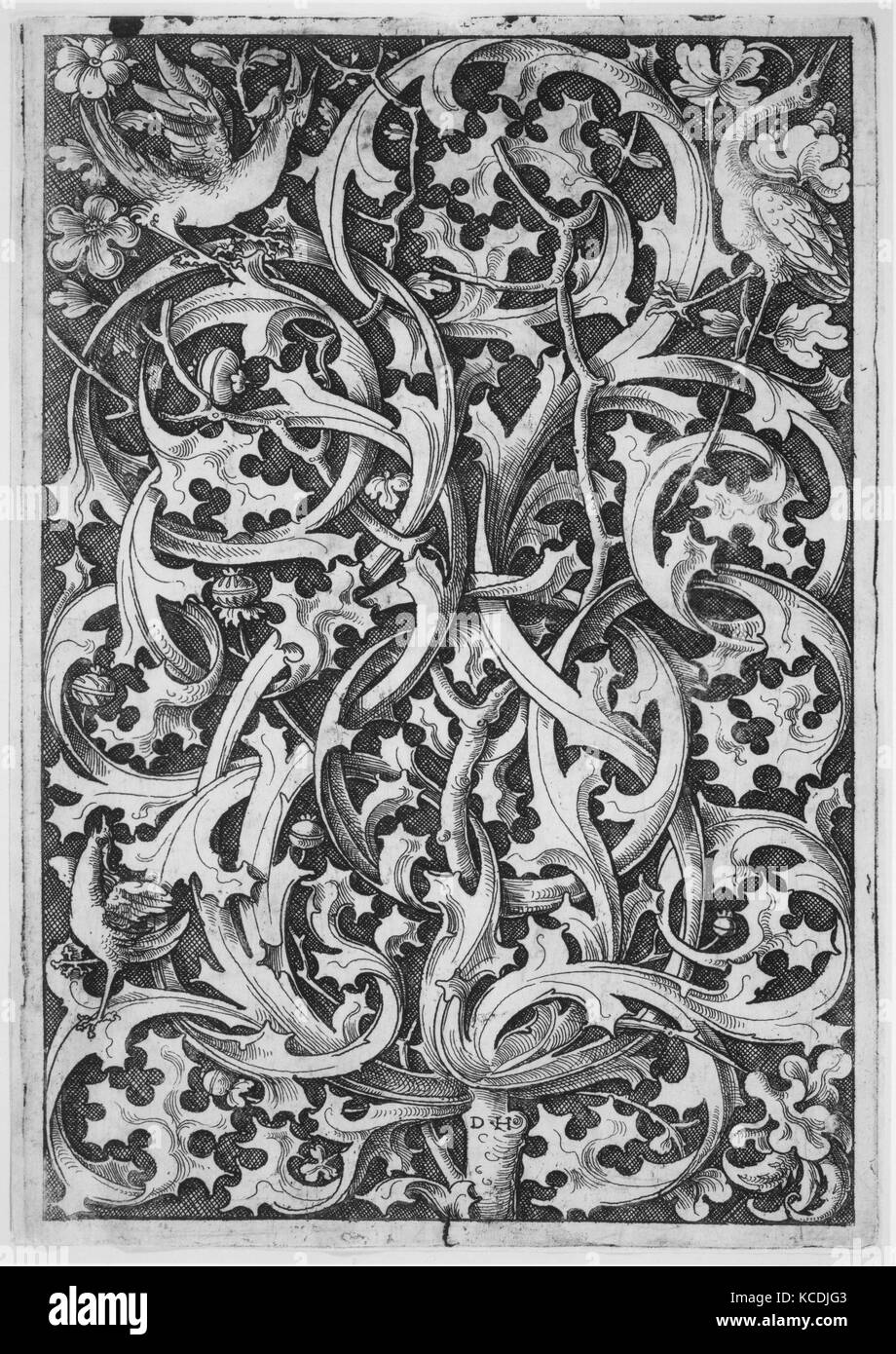 Ornamental Fillet with Thistle Motifs, Daniel Hopfer, 1510–28 Stock Photo