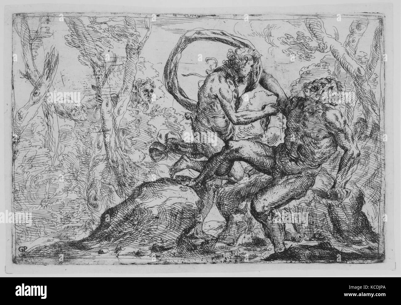 The Flaying of Marsyas, Giovanni Pietro Possenti, mid-17th century Stock Photo