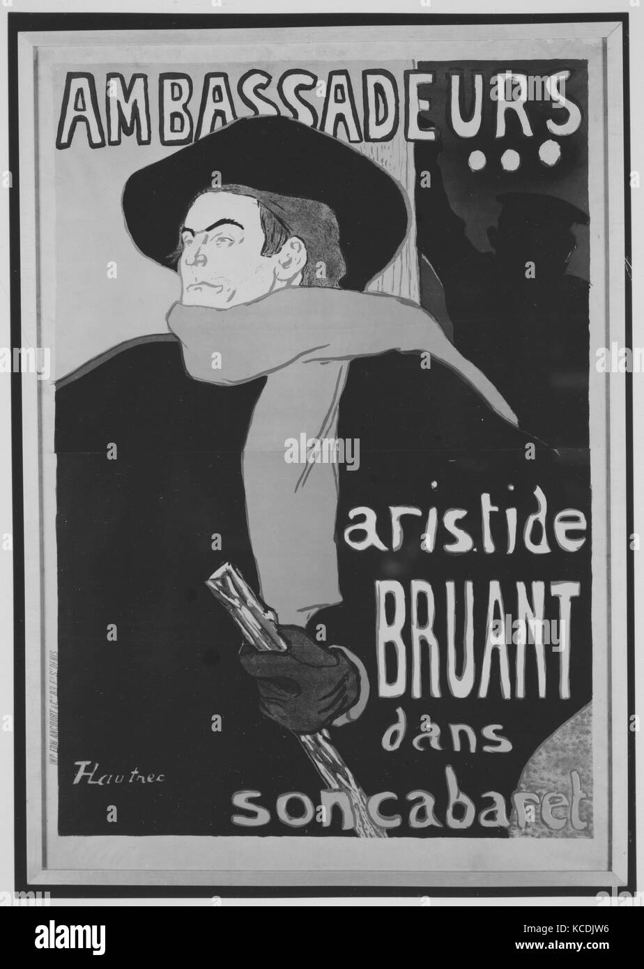 Ambassadeurs:  Aristide Bruant, Henri de Toulouse-Lautrec, 1892 Stock Photo