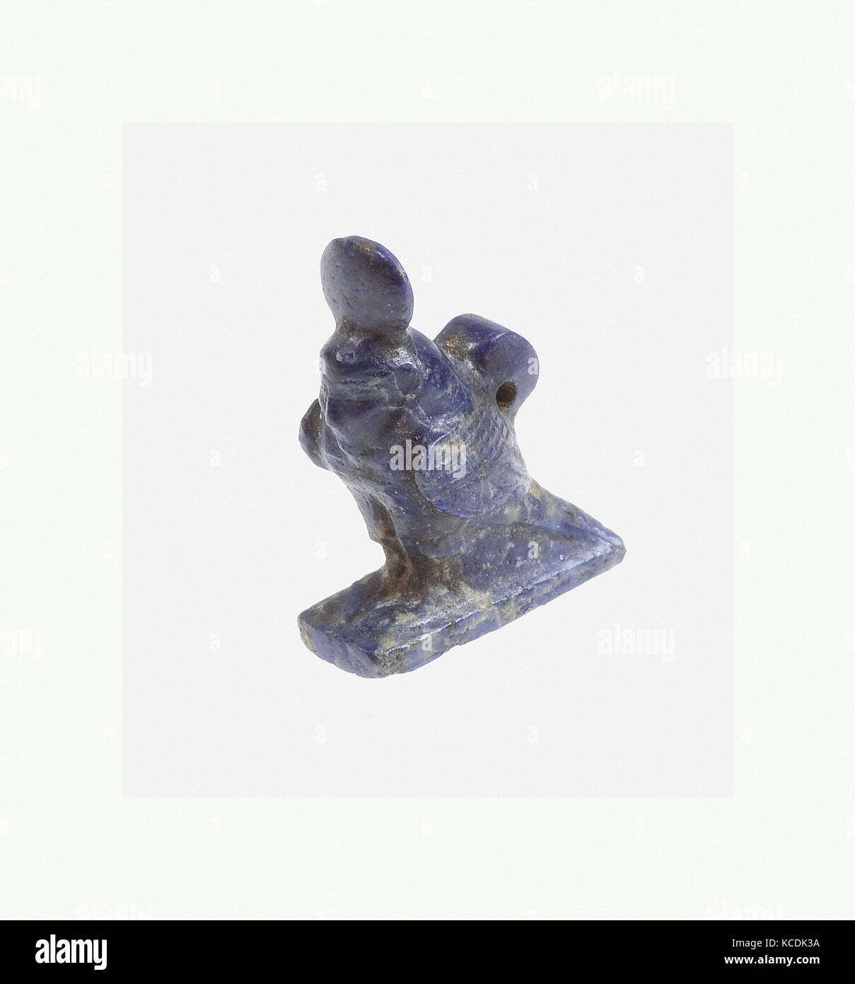 Amulet, falcon, First Persian Period–Late Period, Dynasty 27–30, 525–332 B.C., From Egypt, Lapis lazuli, H. 3/4 in Stock Photo