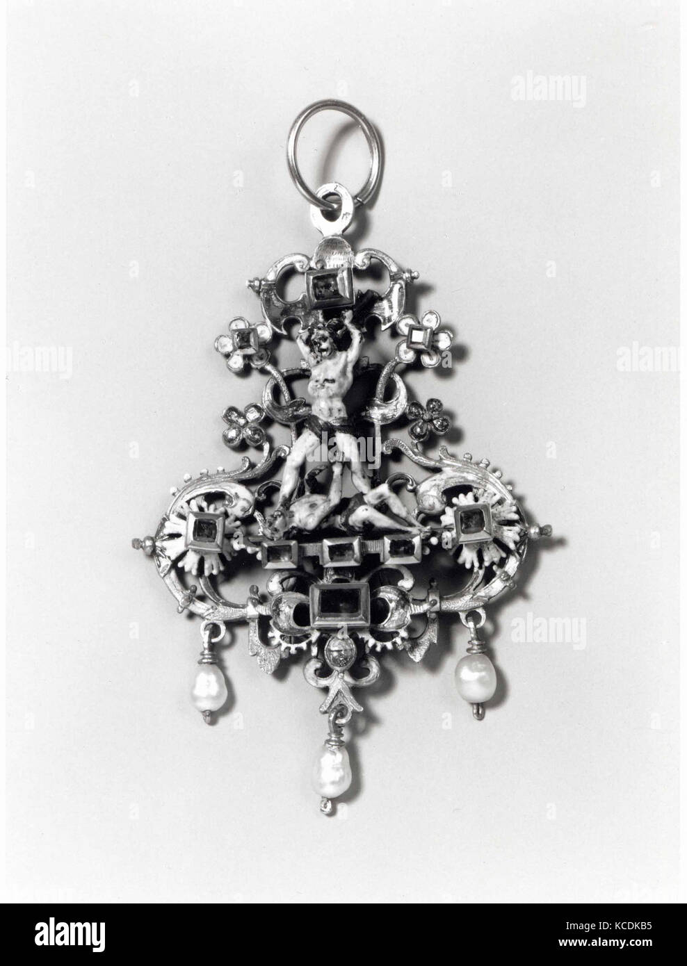 Pendant with Cain and Abel, second half 19th century Stock Photo