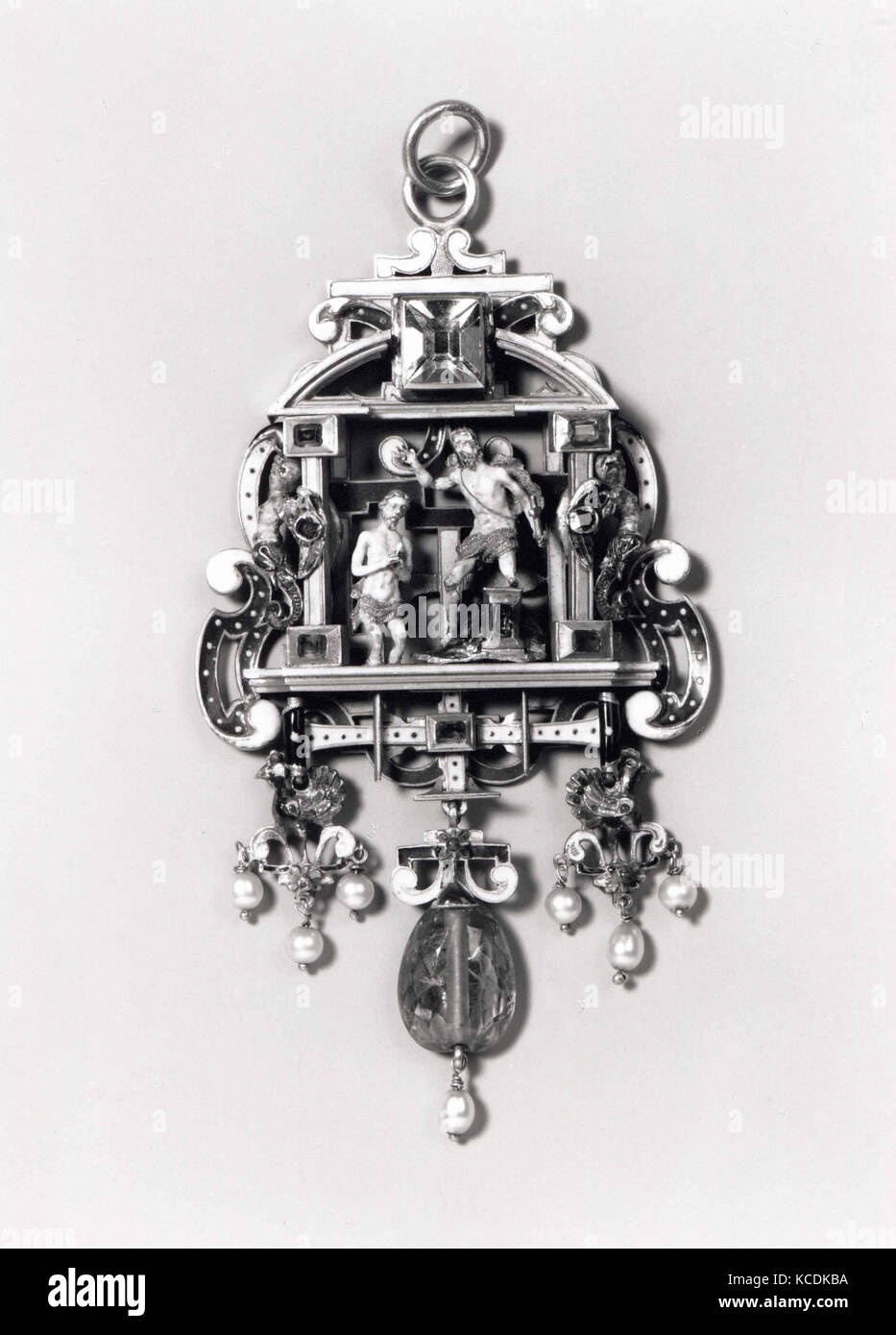 Pendant with the Baptism of Christ, second half 19th century, and 1920–34 Stock Photo