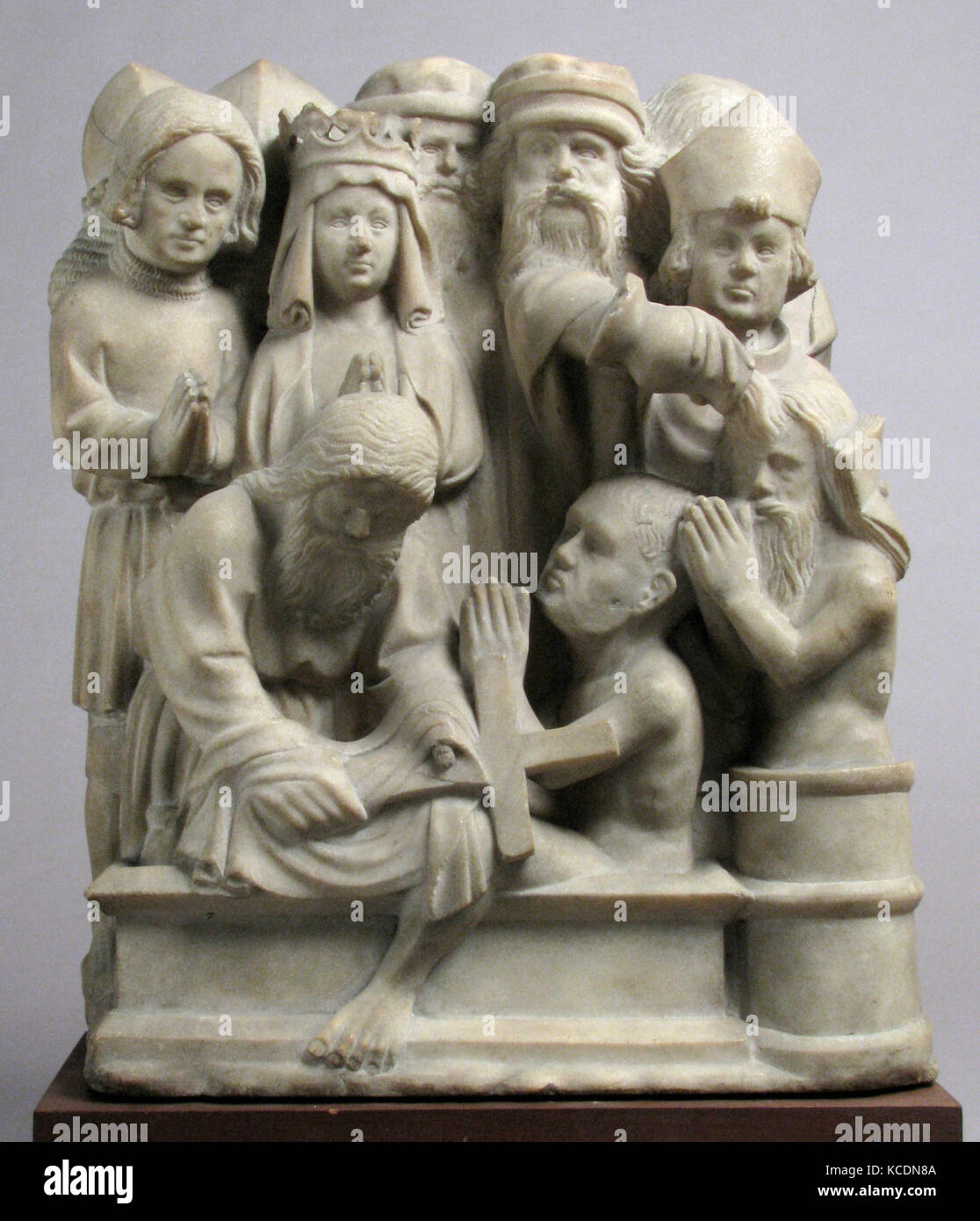 Relief with Scene from the Legend of the True Cross, ca. 1400 Stock Photo