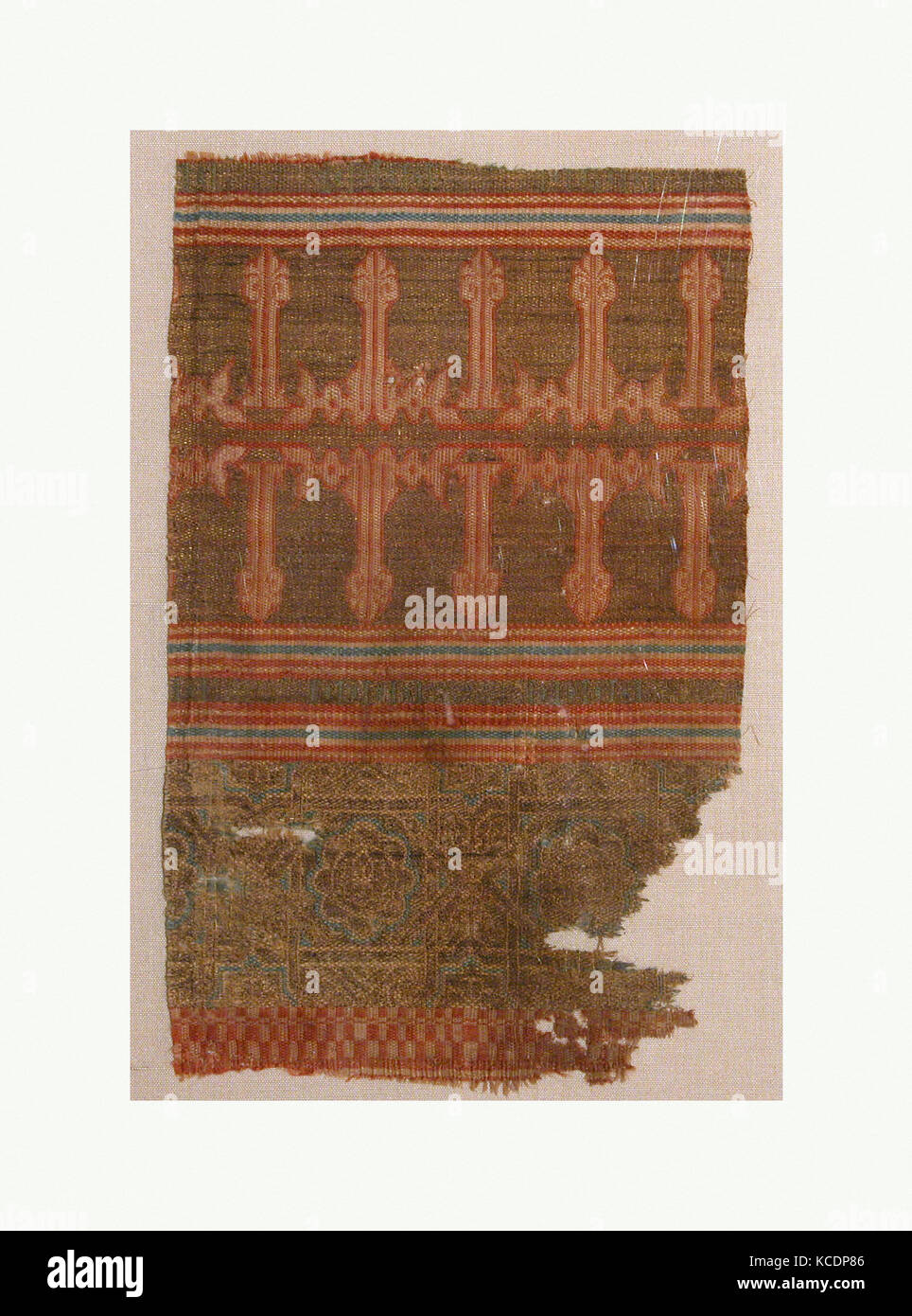Textile Fragment from the Tomb of Don Felipe, second half 13th century Stock Photo