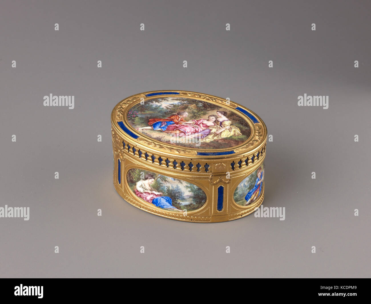 Snuffbox with Pastoral Scenes, Jean Marie Tiron, 1764–65 Stock Photo