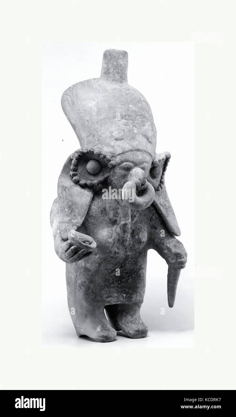Standing Hollow Ceramic Figure, 5th century B.C.–A.D. 6th century Stock Photo