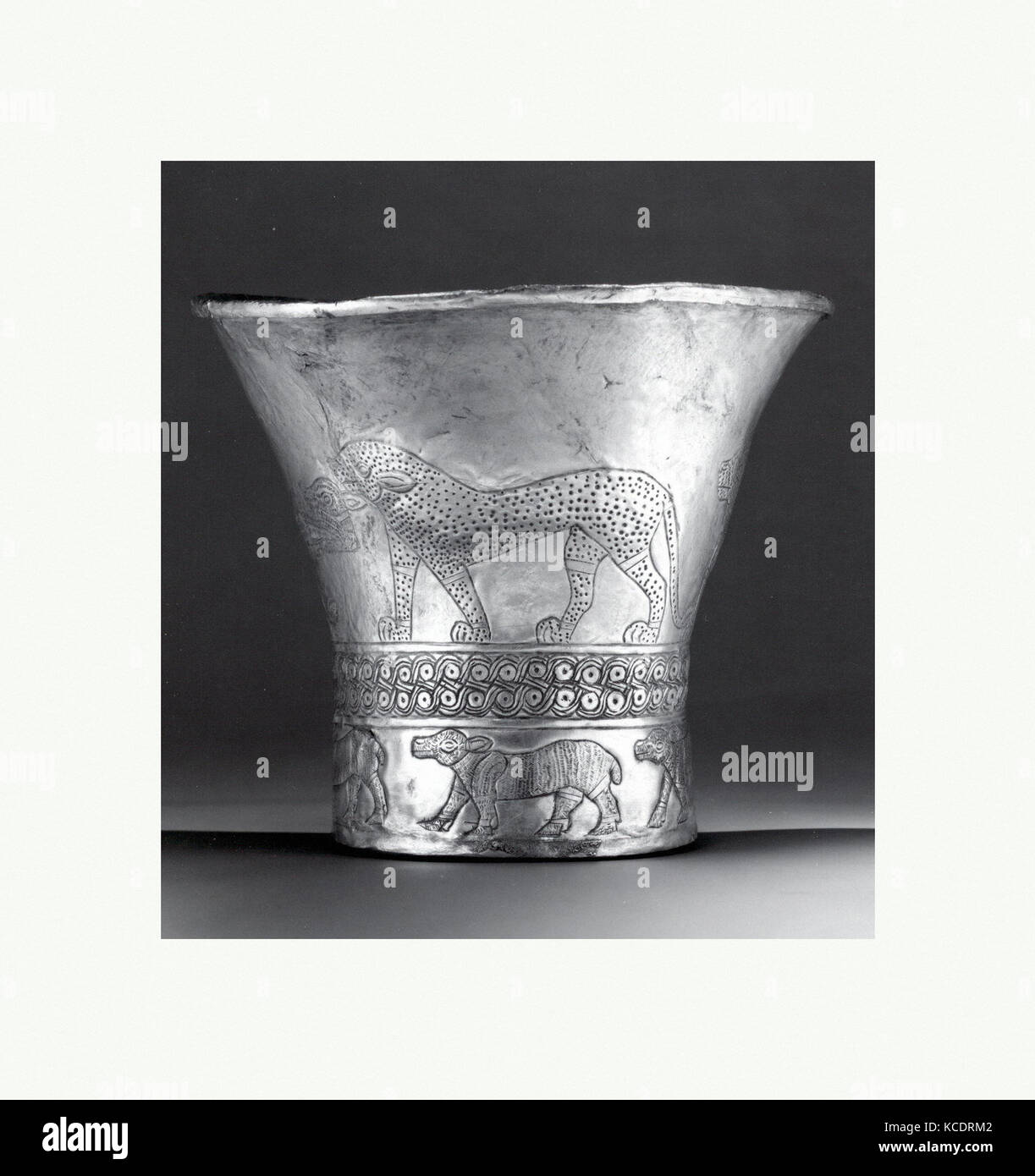Cup, Early Bronze Age (?), 3rd Millennium BC (?), Syria, Silver, 4.04 in. (10.26 cm), Metalwork-Vessels-Inscribed Stock Photo