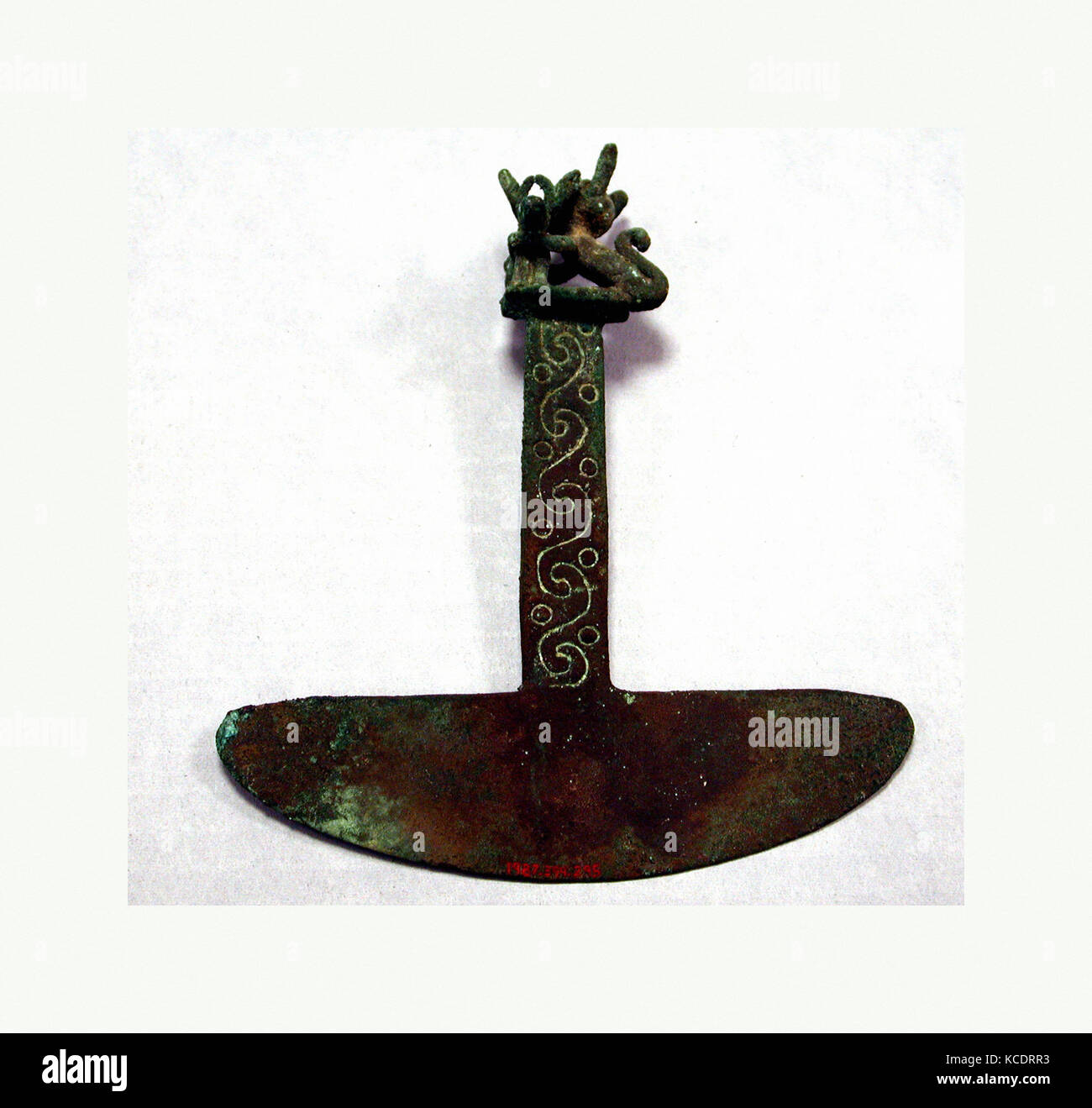 Ceremonial Knife (Tumi), 12th–15th century, Peru, Chimú (?), Copper (cast), Height 6-5/16 in. (16 cm), Metal-Implements Stock Photo
