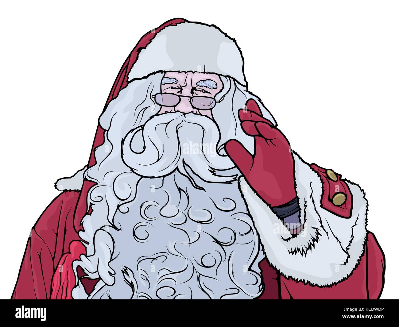 Santa Claus Waving Stock Vector Image & Art - Alamy
