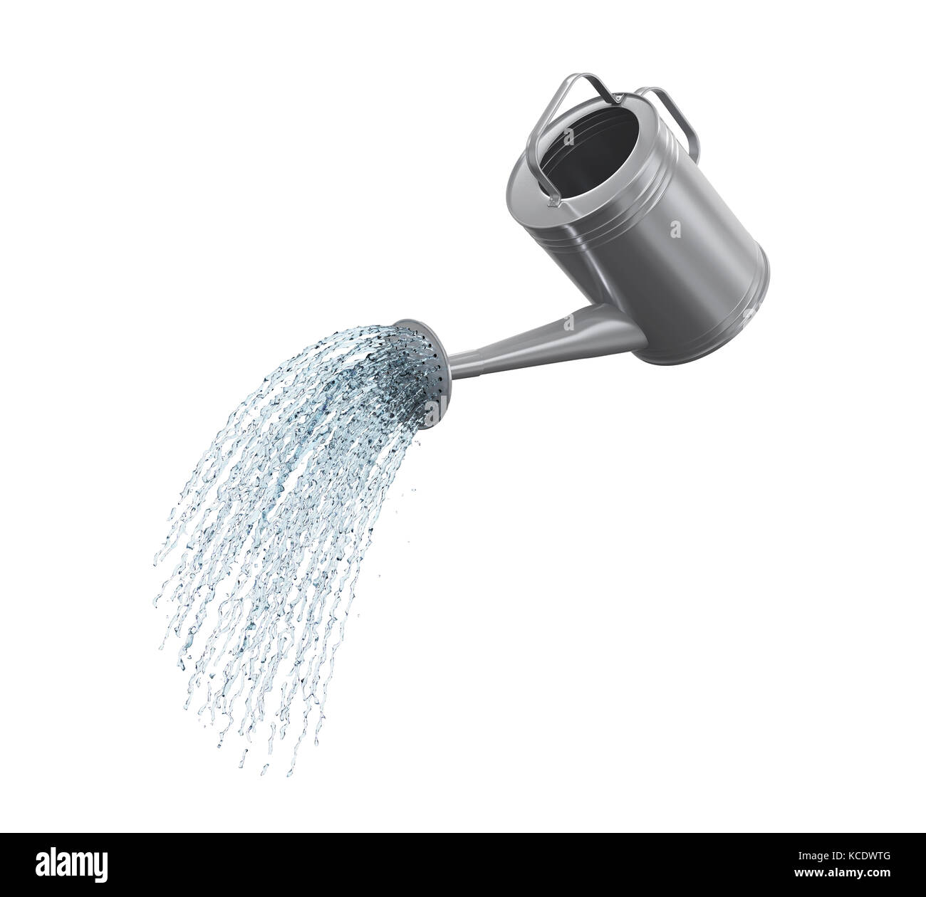 Watering Can Pouring Water Isolated Stock Photo Alamy