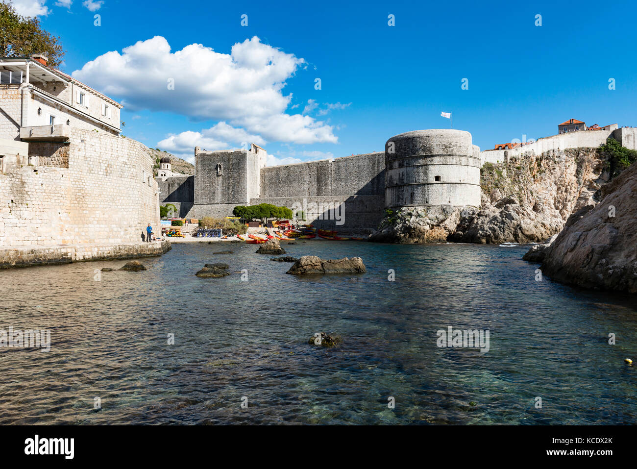 Ancient City Walls of Dubrovnik Stock Photo - Alamy