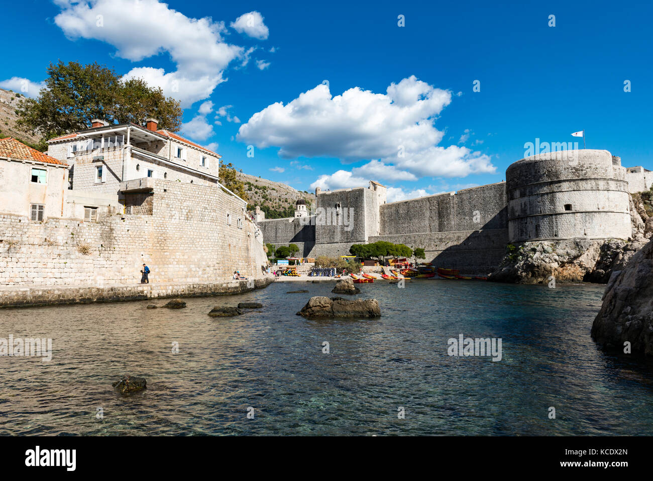 Ancient City Walls of Dubrovnik Stock Photo - Alamy