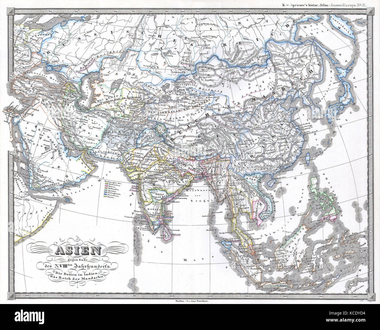 Asia map 18th hi-res stock photography and images - Alamy