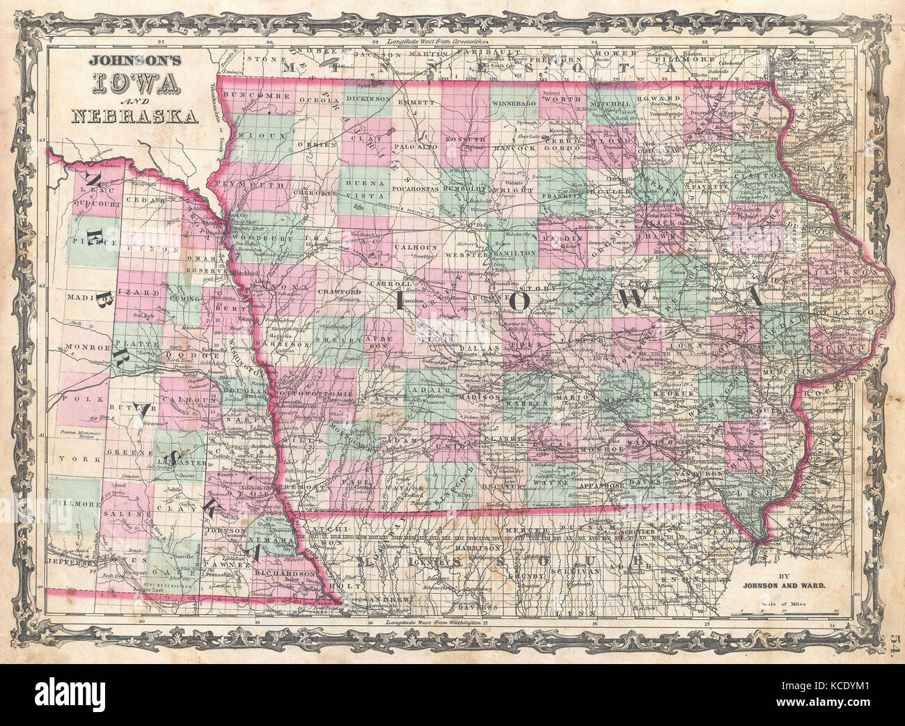 Old map of nebraska hires stock photography and images Alamy