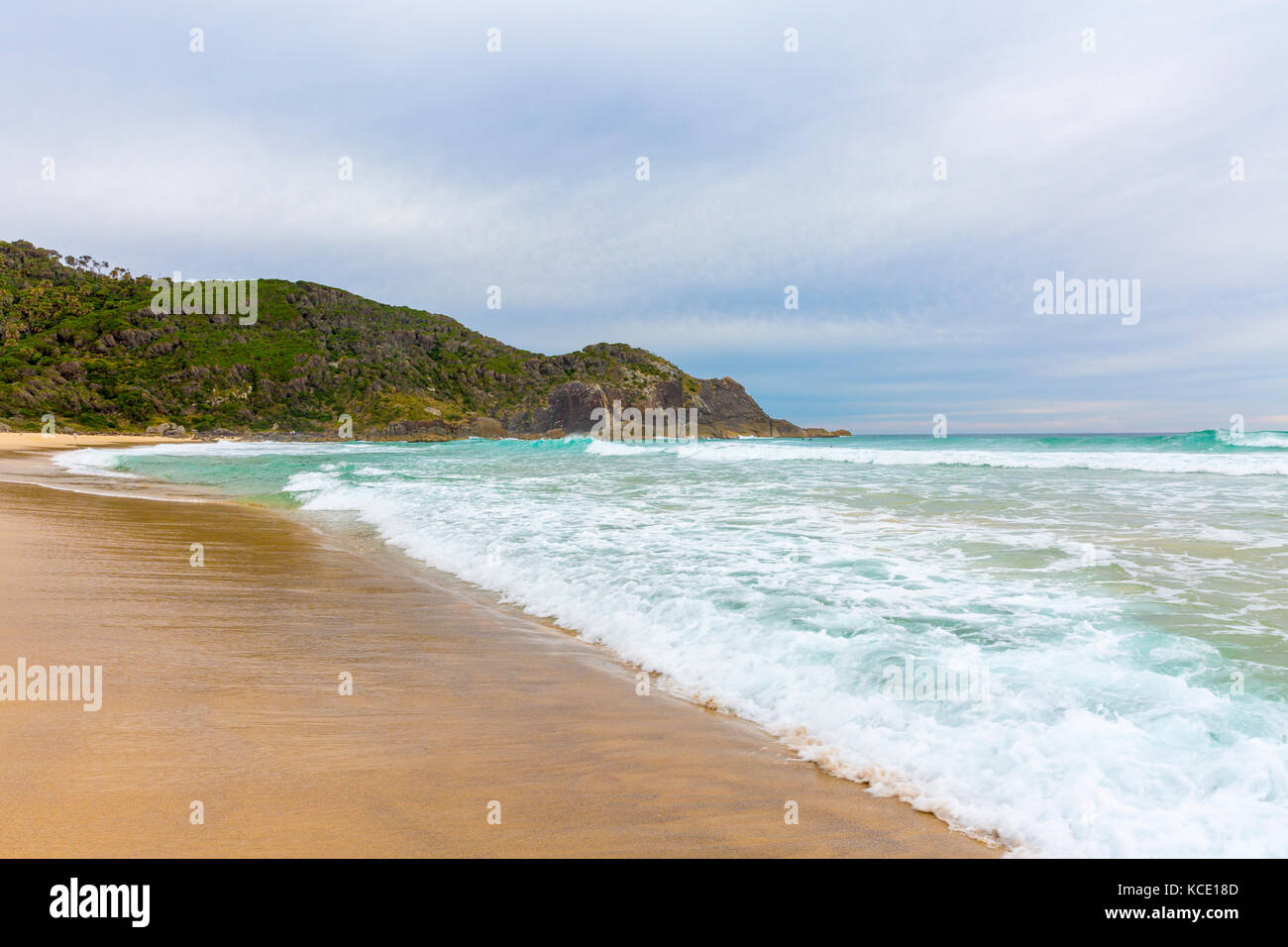 Boomerang beach in Pacific Palms on the mid north coast of New South Wales,Australia Stock Photo Boomerang beach in Pacific Palms on the mid north coast of New South Wales,Australia Stock Photo