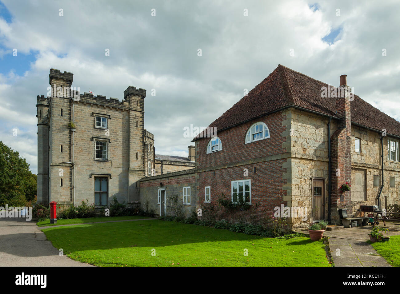 Autumn afternoon at Chiddingstone Castle in Kent, England. Stock Photo