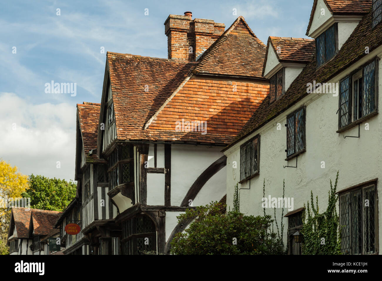 Autumn afternoon in the Tudor village of Chiddingstone, Kent, England. Stock Photo