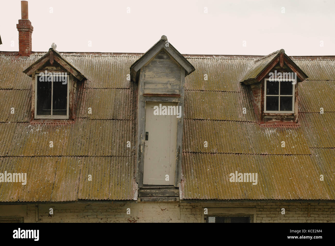 Detail of roof at Alcatraz Federal Penitentiary, San Francisco, USA ...