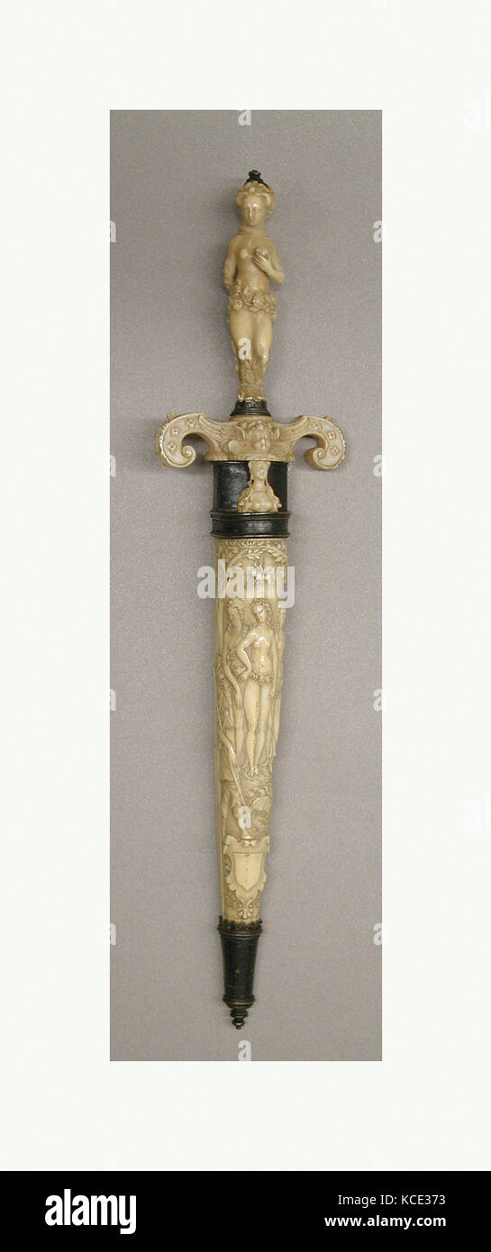 Dagger with Sheath and Knife, early 19th century; blade, 18th century