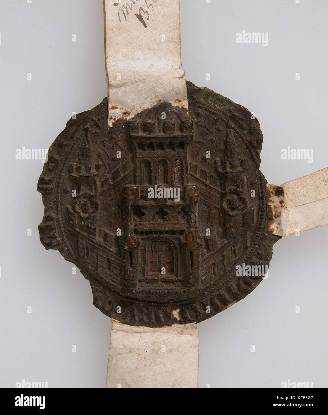 Seal Impression, Municipal Seal of Middelburg, ca. 1374 Stock Photo
