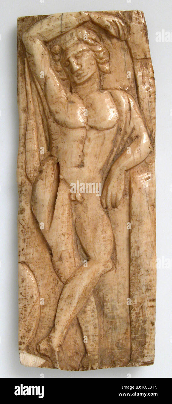 Dionysos, 4th–6th century, Made in Egypt, Byzantine, Bone, Overall: 5 3/8 x 2 1/16 x 9/16 in. (13.6 x 5.3 x 1.5 cm), Ivories Stock Photo