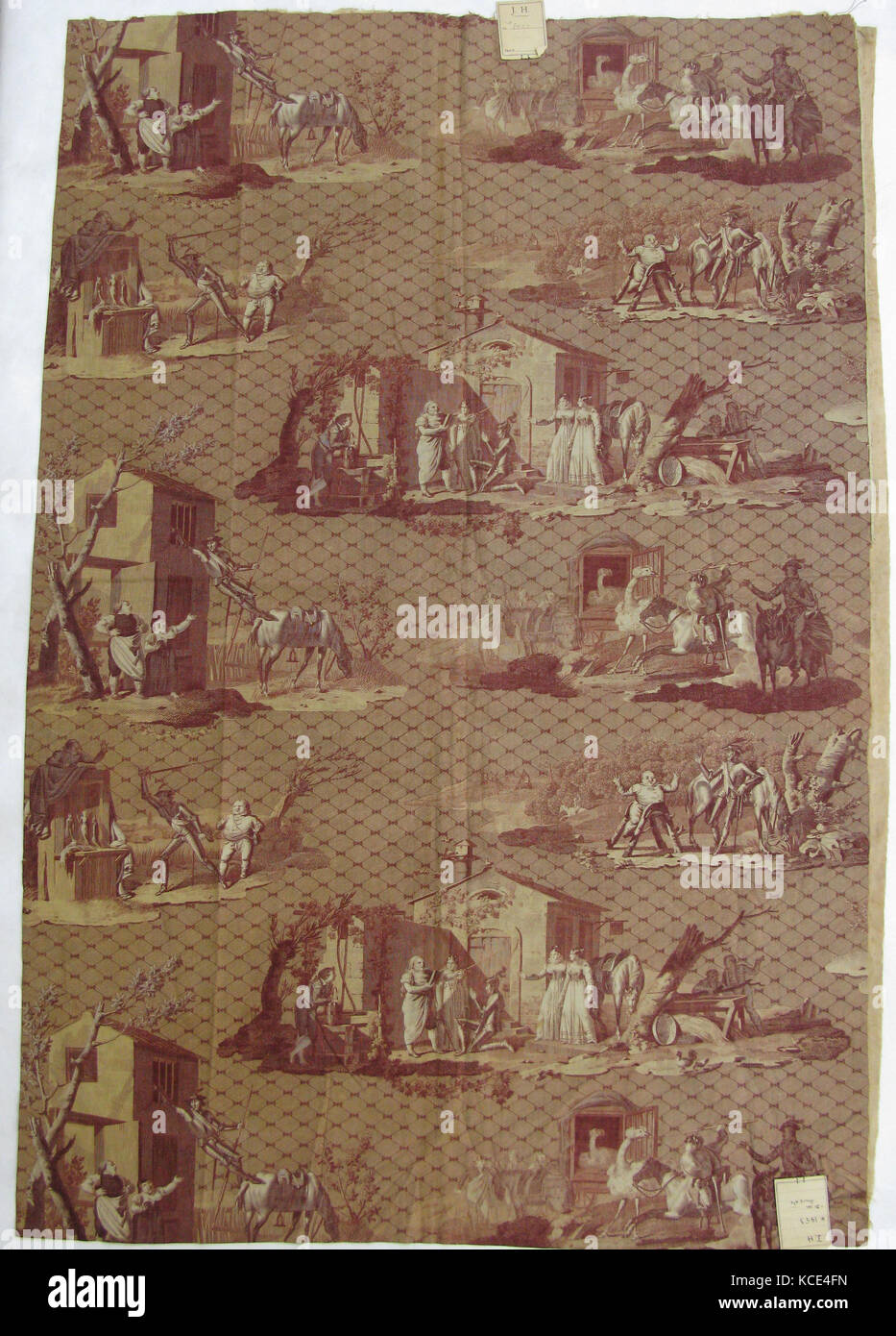 Scenes from 'El ingenioso hidalgo Don Quijote de la Mancha' by Miguel de Cervantes Saavedra, ca. 1813 Stock Photo