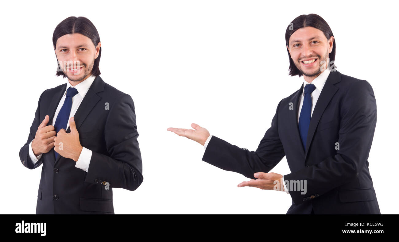 Young businessman isolated on the white background Stock Photo - Alamy