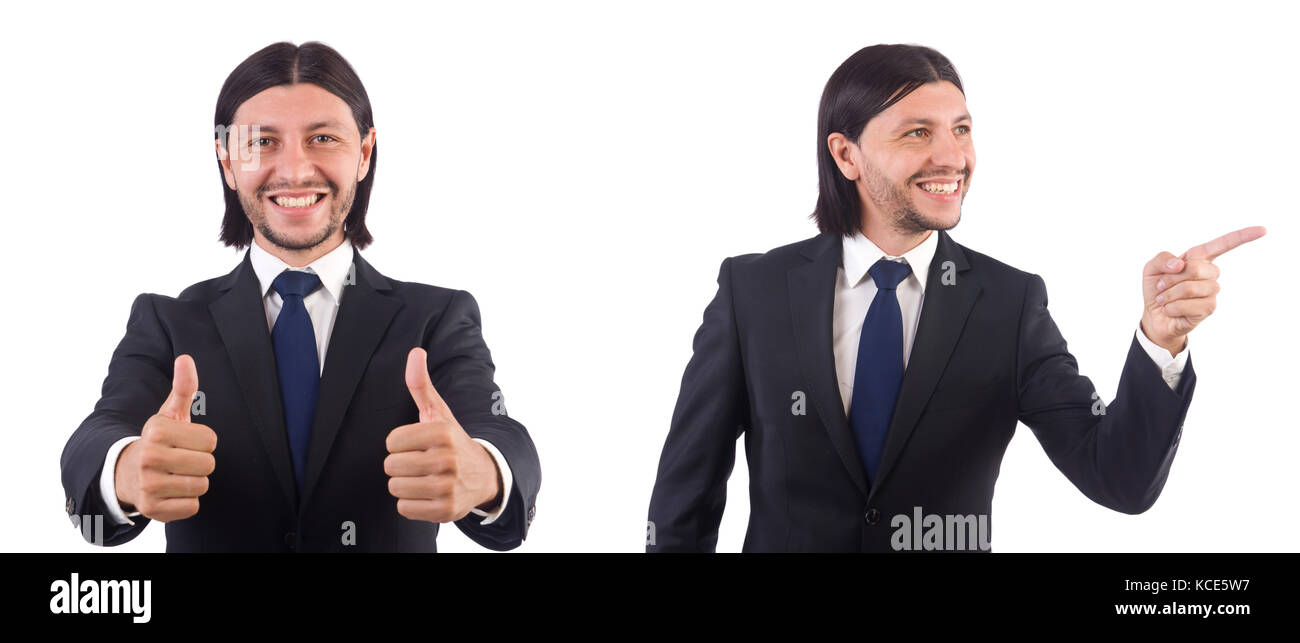 Young businessman isolated on the white background Stock Photo - Alamy