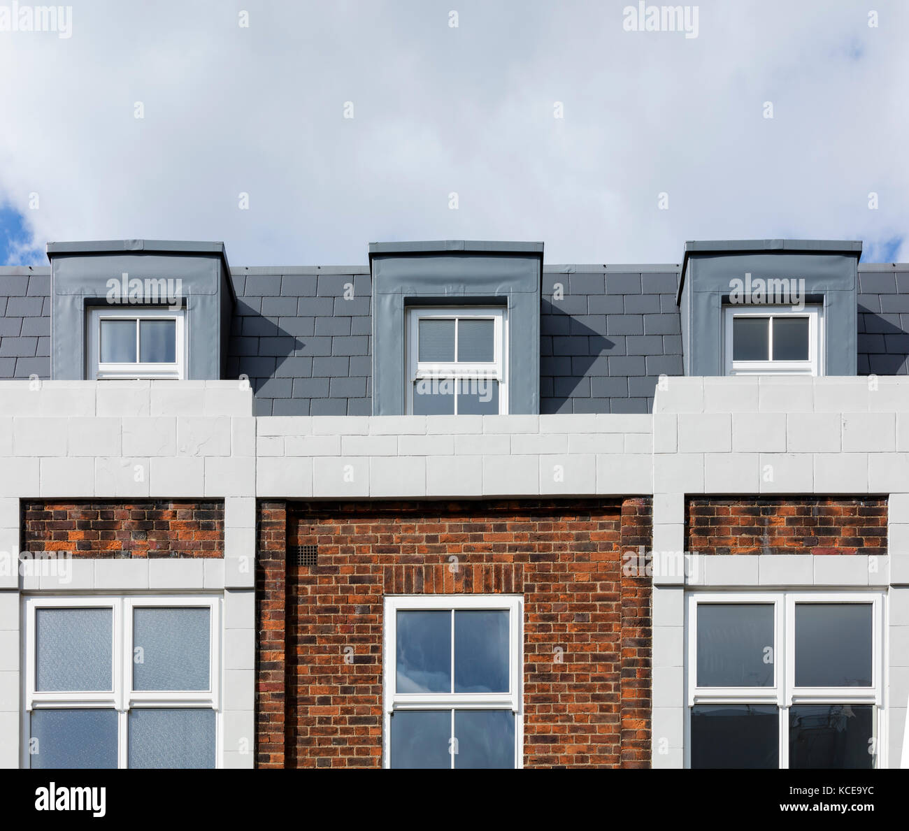 Mansard Roof With Dormer Windows Bosworth Road London Stock Photo