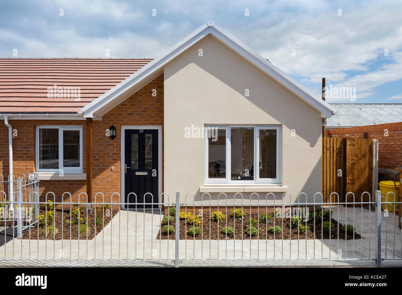 New build bungalows, Porthcawl, Wales Stock Photo Alamy