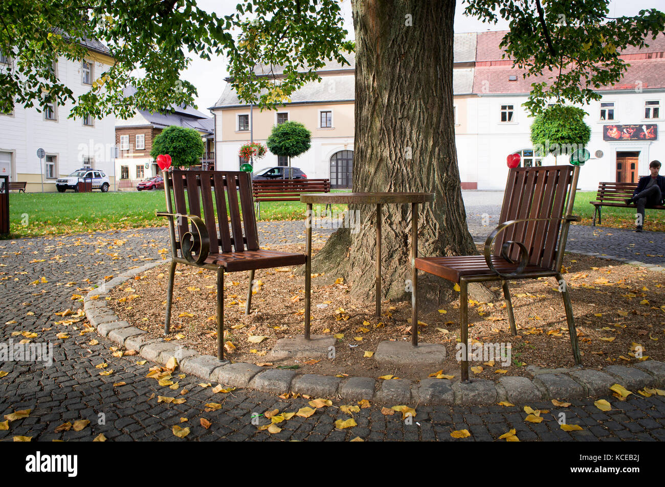 The bench of dissident turned president Vaclav Havel (1936-2011) in the ...