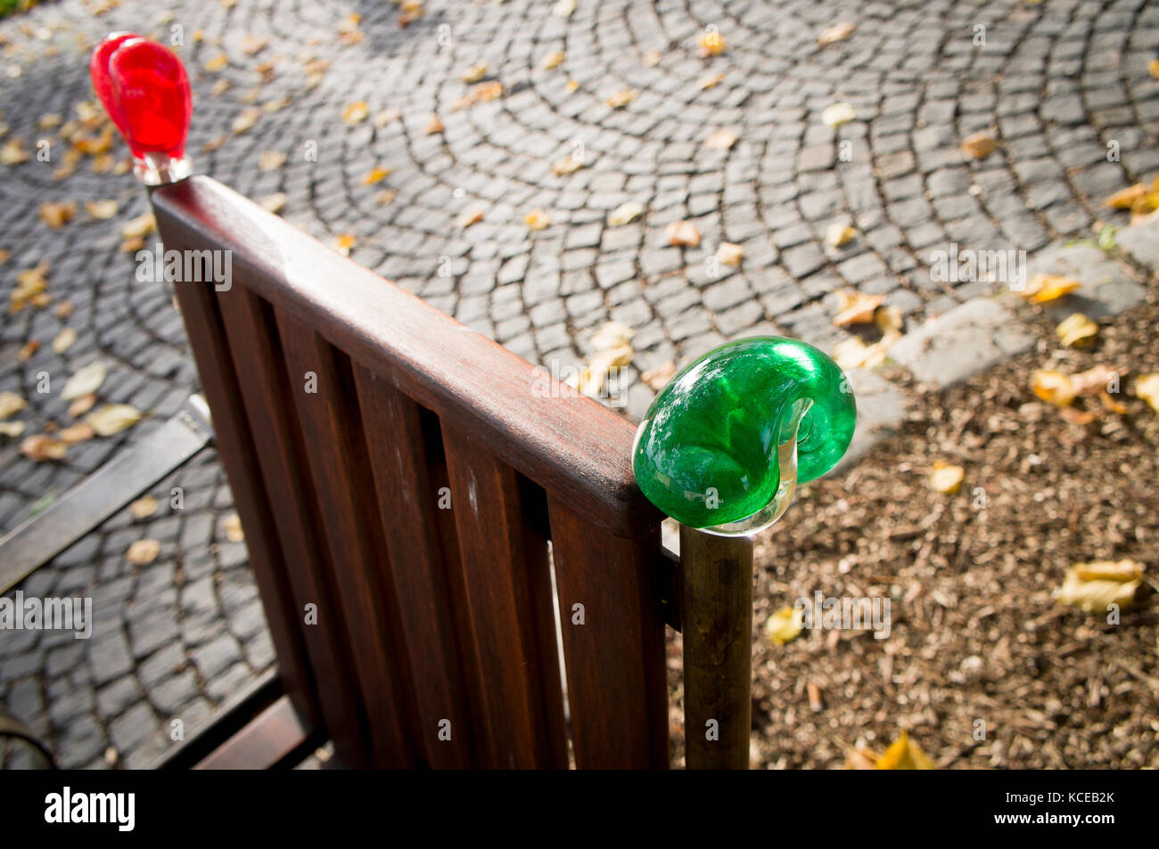 The bench of dissident turned president Vaclav Havel (1936-2011) in the ...