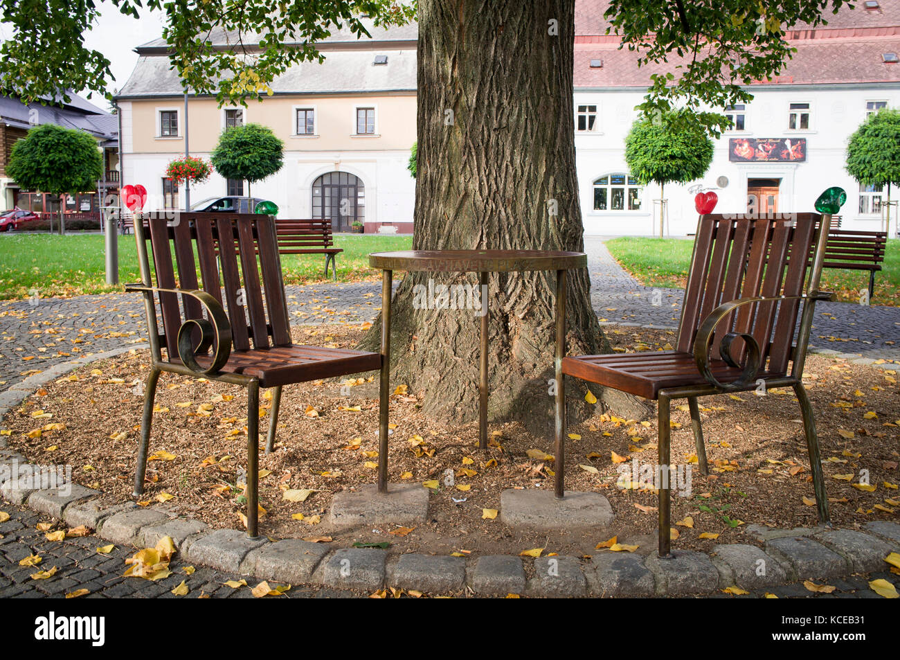 The bench of dissident turned president Vaclav Havel (1936-2011) in the ...