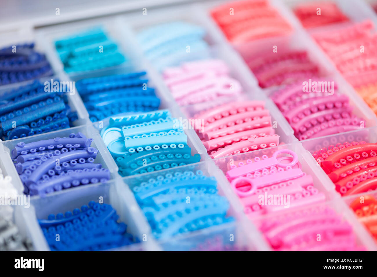 Colorful dental braces or retainer on teeth mold, clay human gums model  Stock Photo - Alamy