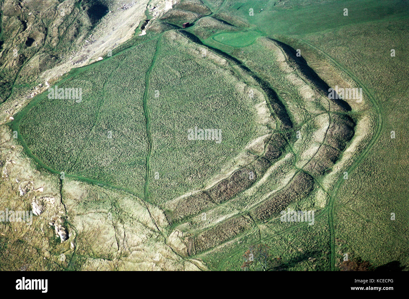 Cleeve Cloud, Southam, Gloucestershire. Iron Age bivallate hillfort